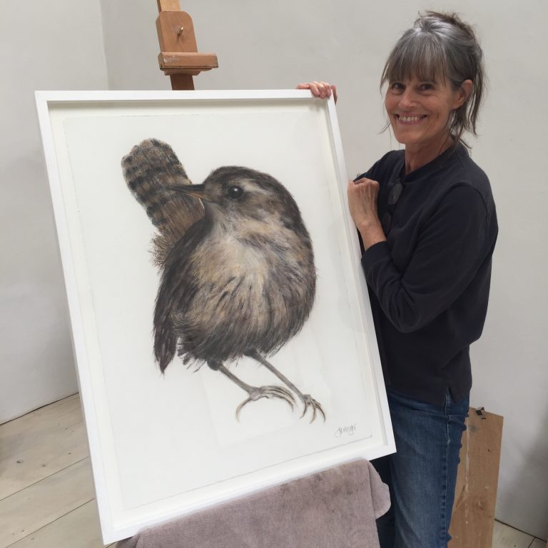Jill Meager with her wren